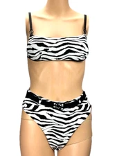 VICTORIAS SECRET SWIM SUIT SET BIKINI TOP XS + HIGH WAIST CHEEKY BOTTOM XS NWT