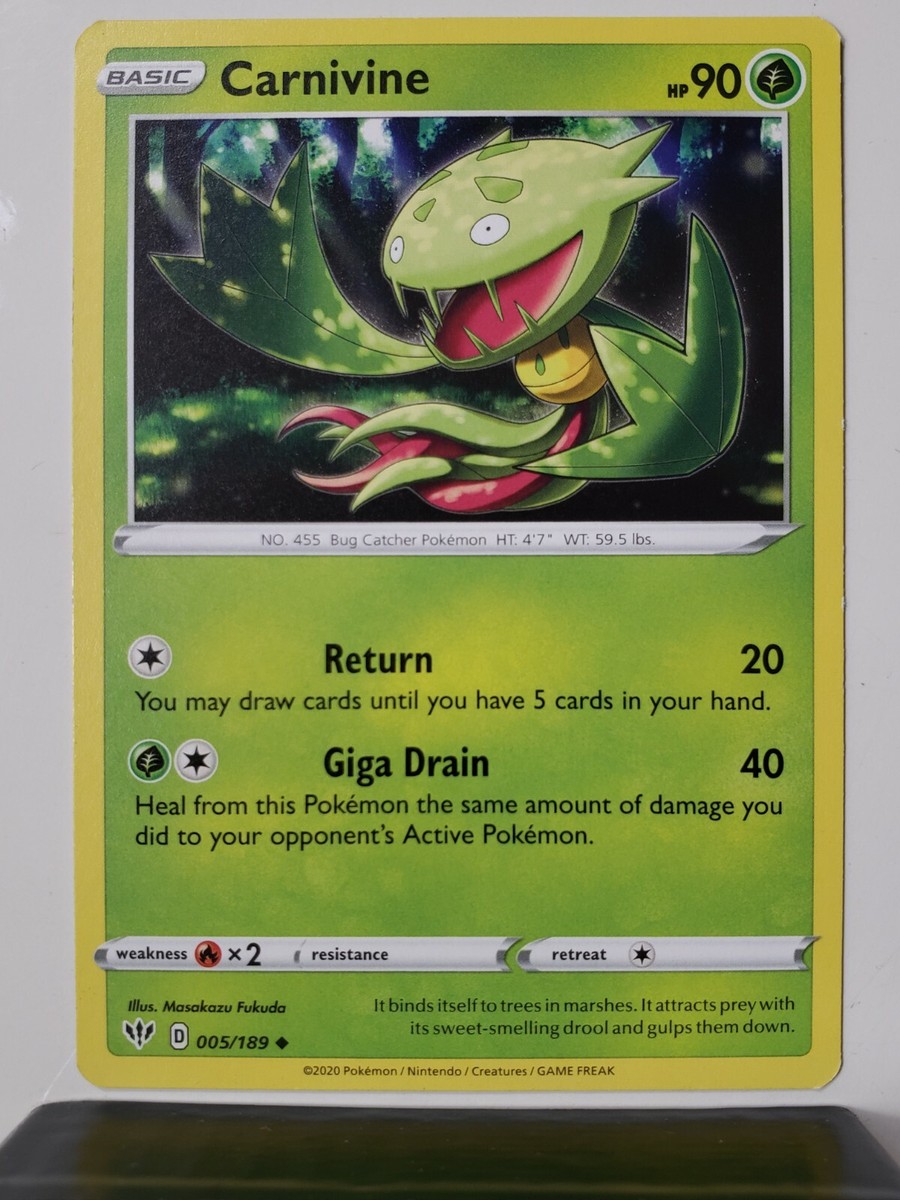 Carnivine 005/189 Near Mint B1G1F Darkness Ablaze Pokemon Card