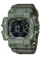 Burgmeister Men's Quartz Watch With Multicolour Dial Digital Display And Green P Burgmeister Men's Quartz Watch With Multicolour Dial Digital Display And Green P