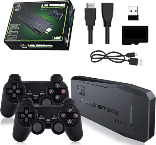 Kontroler Gamepad Retro Kontroler gier Wyjście HDMI 9 emulatorów (64gb) Czarny - Zdjęcie 1 z 6