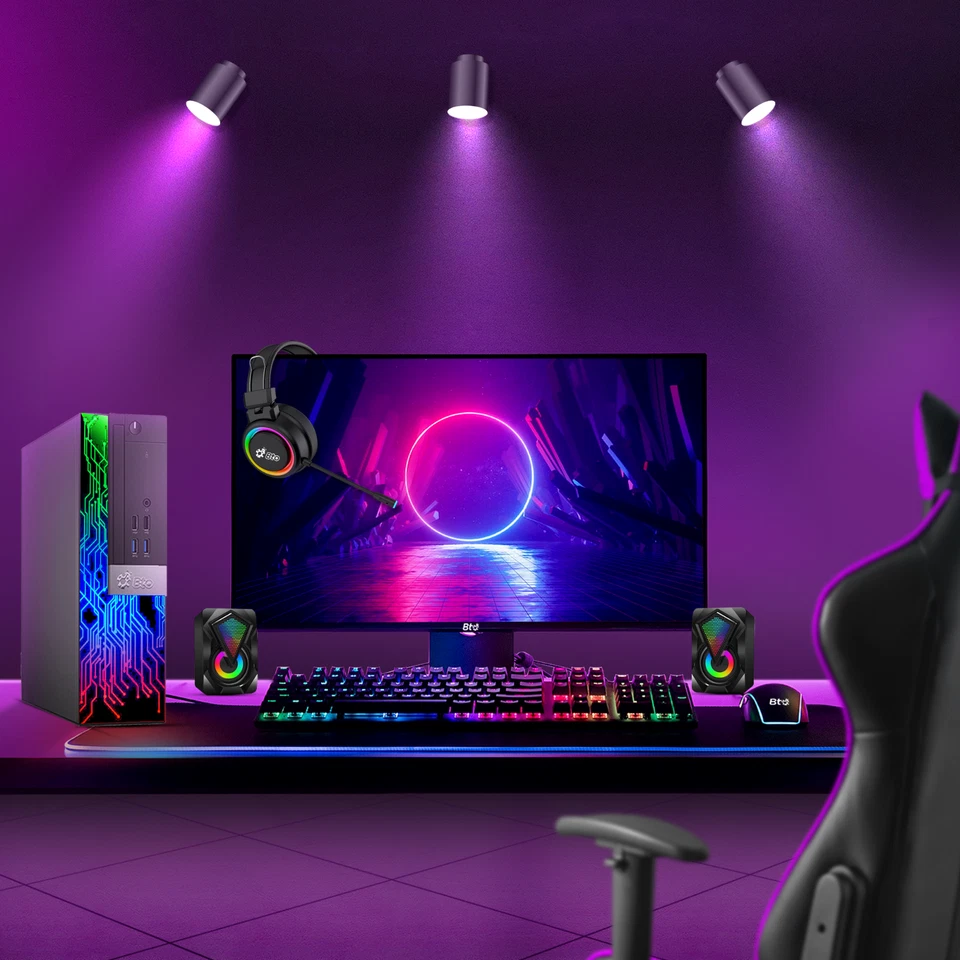 Dell SFF RGB Gaming PC intel i5-6th 32GB RAM 1TB SSD HDD GTX  24" LED Windows 11 - Image 2 of 4