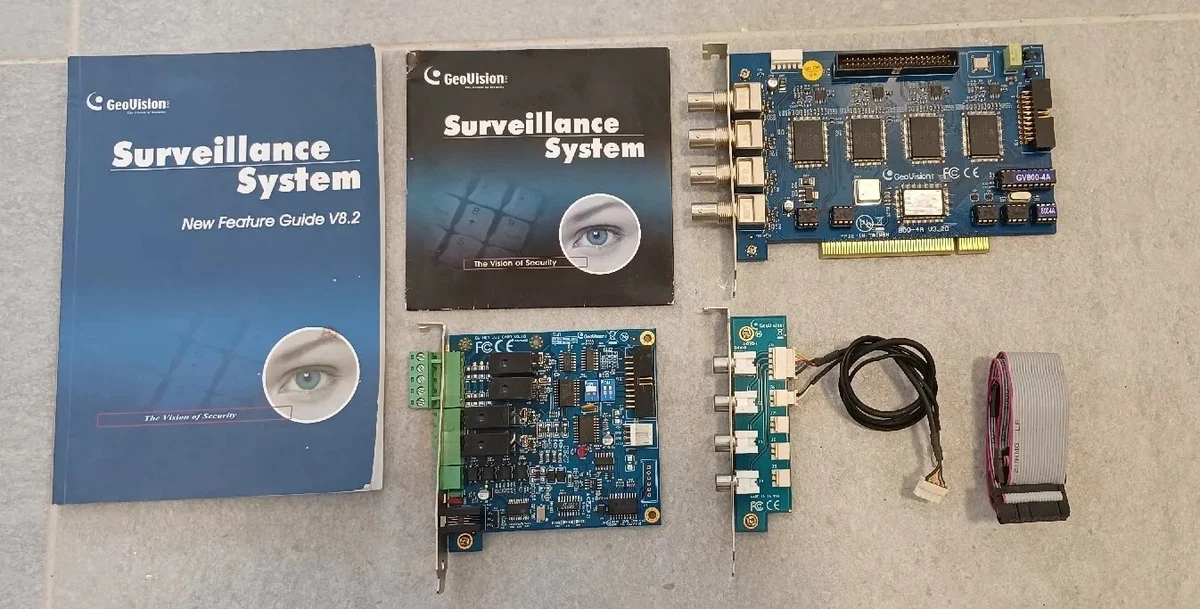 Complete GeoVision GV800 4A CCTV PCI CARD With IO Audio Card CD Manual