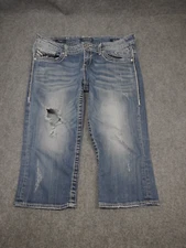 Vigoss The Dublin Capri Jeans Women's size 11 /12 L19 Length 19 Distressed