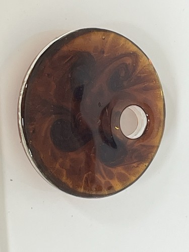 Beautiful Hand Blown Glass Round Pendant - Picture 4 of 4
