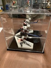 Marian Hossa Signed McFarlane Action Figure in Display Case
