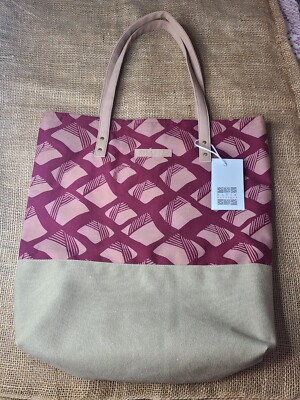 Batik Boutique BOHO Lined canvas Tote Bag Sholder Purse NWT 15'' X 15''  9'' Straps