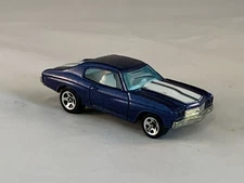 Hot Wheels 1970 Chevelle SS 1999 First Editions Blue w/ Outline Stripes 5SPs