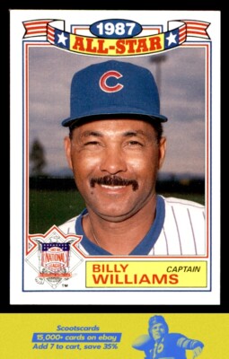 1988 Topps Billy Williams  Glossy All-Stars  CAPT #22 Chicago Cubs