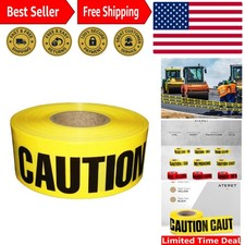 High Visibility Yellow Caution Tape 3" Wide x 1000' - For Indoor/Outdoor Use