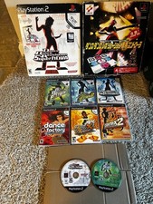 Dance Dance Revolution DDR Dance Pad lot with Games PS2 TESTED WORKING READ
