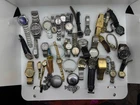Large Vintage Watch Lot Seiko Timex Pocket WatchesMixed UntestedPartsRepair DN50