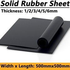 Solid Black Rubber Sheet Thick 1mm-6mm Oil Resistant Rubber Gasket 500mmx500mm