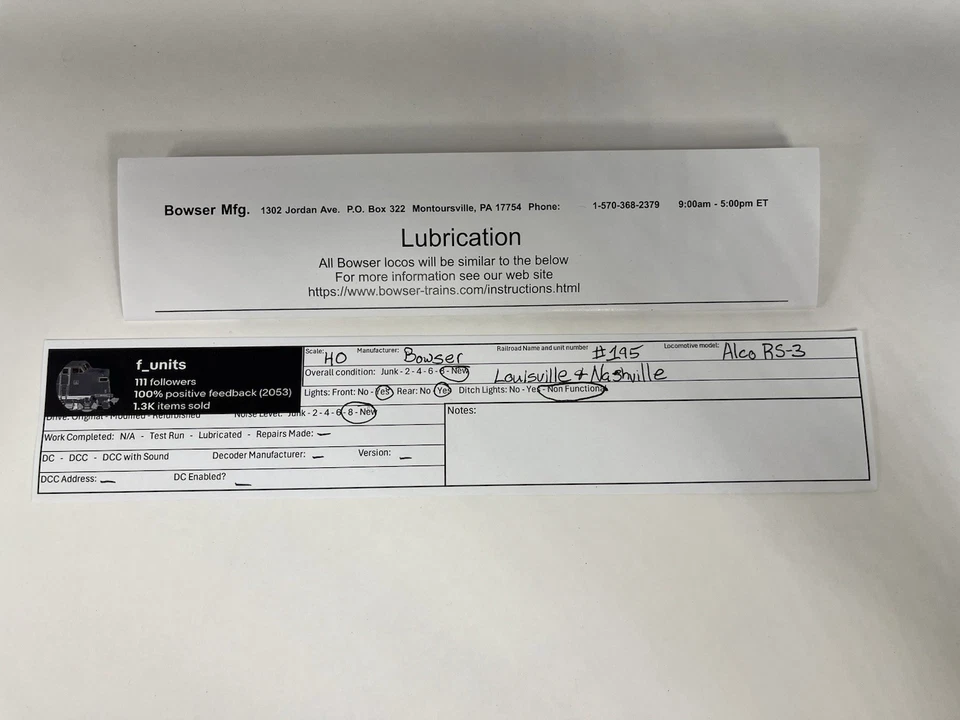 Bowser HO Scale Erie Lackawanna E-L #1152 DRS6-6-1500 DC Powered Road Switcher - Image 2 of 4