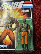 GI JOE Super7 ROADBLOCK Heavy Machine Gunner ReAction Figure Cartoon