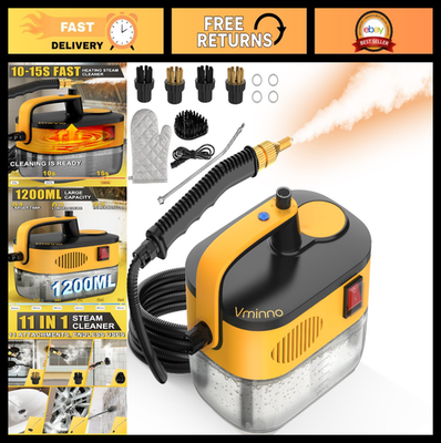 #ad #ad Heavy Duty Portable Steam Cleaner Fast Heating 1.2L Tank 11 Accessories for $83.99