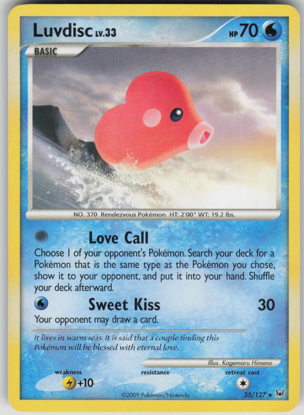 Pokemon TCG Luvdisc Rare Platinum 35/127