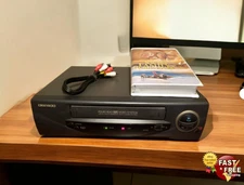 Daewoo DV-K47N VHS VCR 4 Head Video Cassette Recorder Cables NO remote Serviced