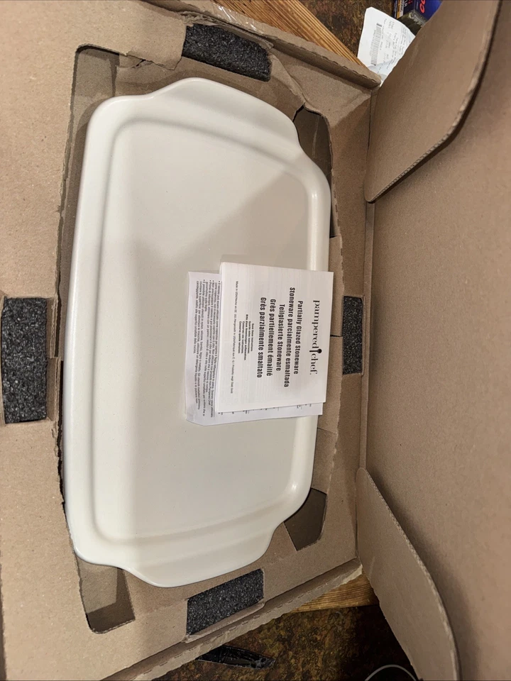 Pampered Chef Stone Serving Tray White # 100775 new NIB - Image 4 of 4