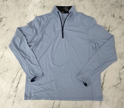 Greyson 1/4 Zip Up Pullover Performance Tate Mockneck Golf Stretch Blue
