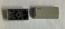 VINTAGE Apple IIe Shift KEYCAP Platinum Blk Back Blk Lettering Org. Replacement