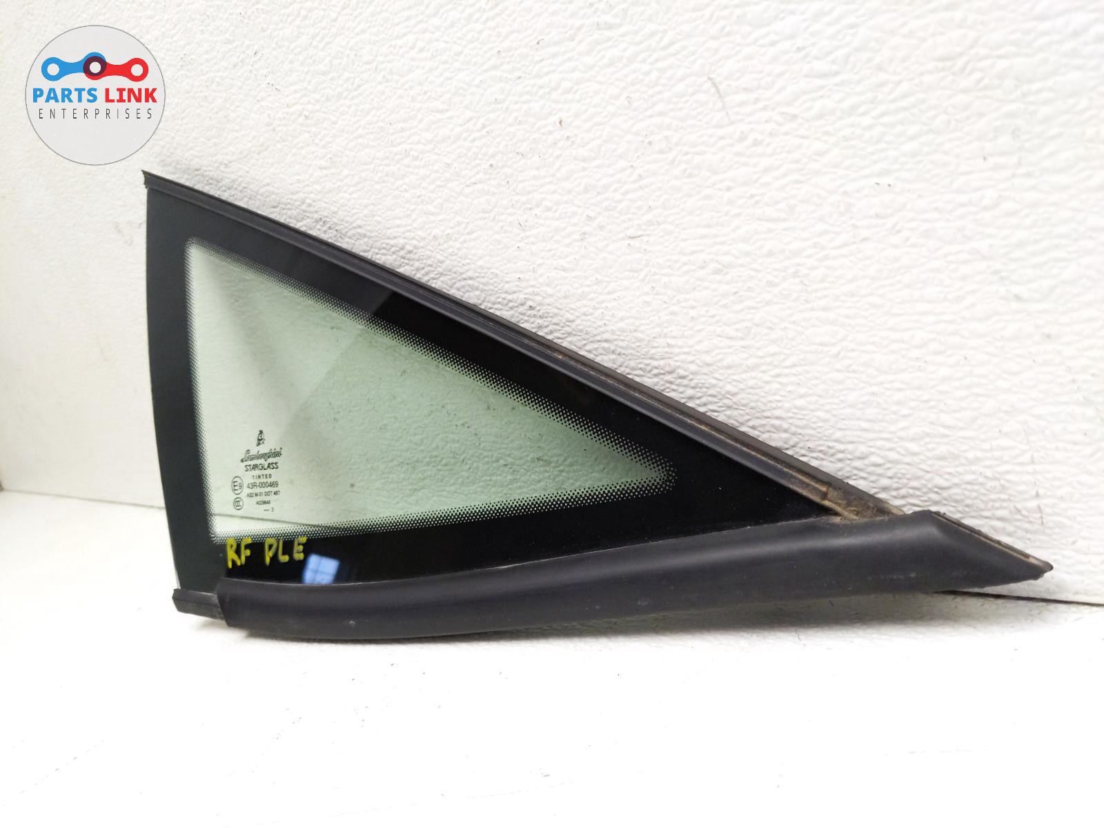 2004-2014 LAMBORGHINI GALLARDO FRONT RIGHT GLASS TRIANGLE VENT WINDOW LP550 560