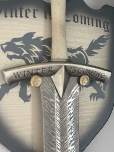 Original 2010 Game of Thrones SIGNED by R.R. Martin Eddard Stark ICE Sword w/CoA