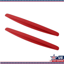 Universal Rubber Bumper Guard Strips 2pcs Front Rear Anti-collision Pcolor Red