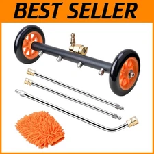 Effortless 16" Undercarriage Pressure Washer Attachment with Extension Wands