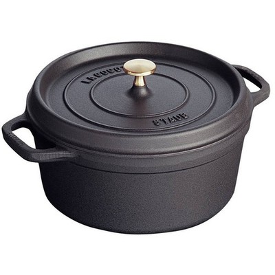 Staub Cocotte Round Black 28cm/6.7L