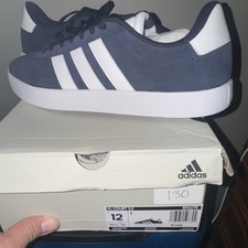 Size 12 Mens - Adidas VL Court 3.0 Navy Blue with White ID6275 New in Box