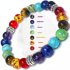 7 Chakra Healing Natural Stone Round Gemstone...
