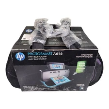HP Photosmart A646 Digital Photo Inkjet Bluetooth Printer Touch screen Portable