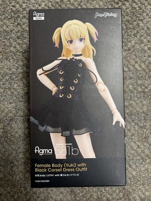 + Max Factory Figma 581B Female Body Yuki w/ Black Corset Dress Outfit Figure