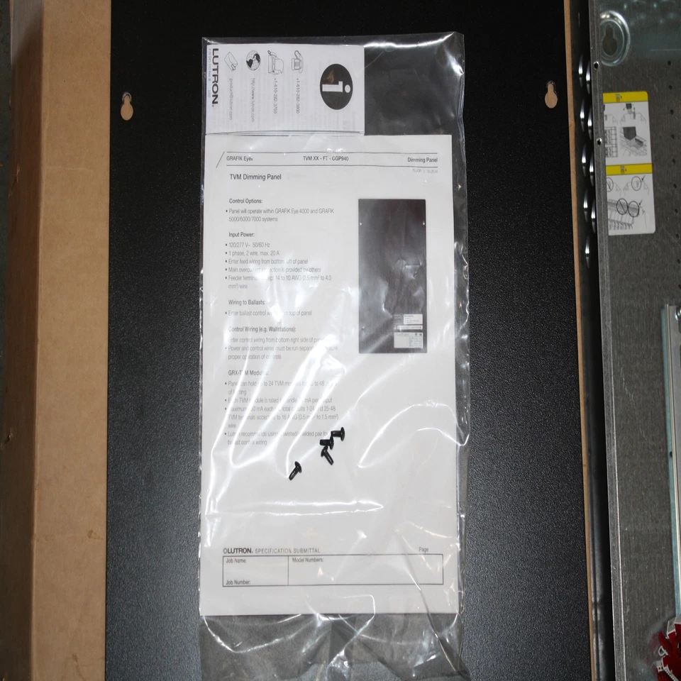 LUTRON TVM2-FT-CGP940 TVM2-FT TVM 120/277V GRAFIK EYE LIGHTING CONTROL PANEL - Image 4 of 4