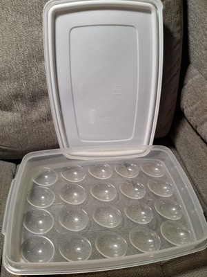 Rubbermaid Plastic Deviled Egg Carrier 20 Capacity