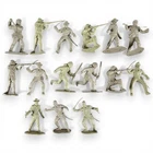 Vintage Lot of 15 Toy Soldiers Beige Tan Marx? Alamo Plastic Figures
