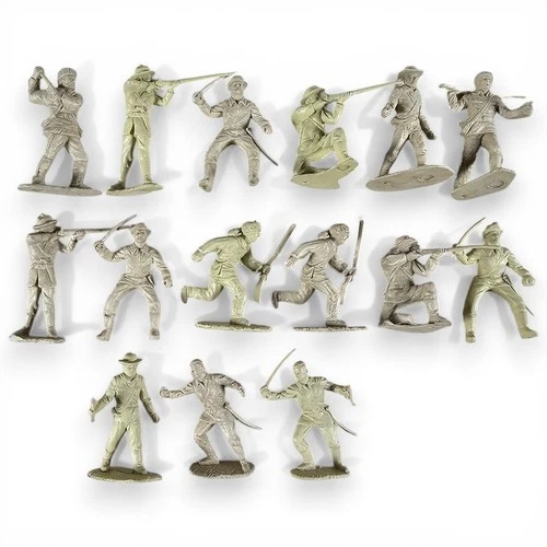 Vintage Lot of 15 Toy Soldiers Beige Tan Marx? Alamo Plastic Figures