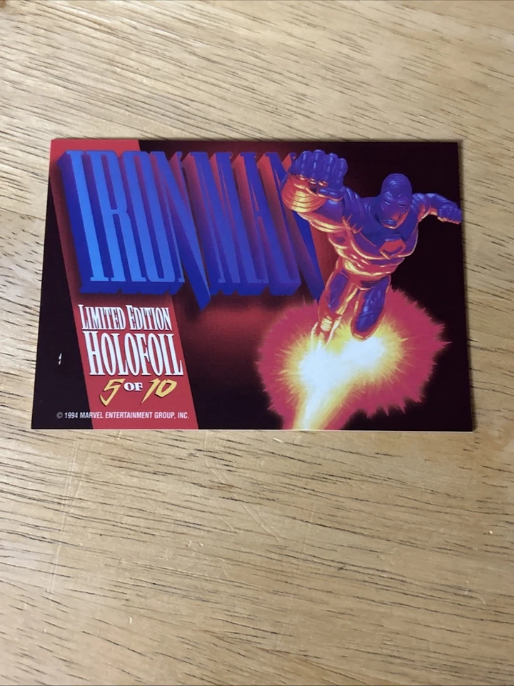 Marvel Iron Man 1994 Gold Masterpieces Insert Rare No. 5 - Image 2 of 2