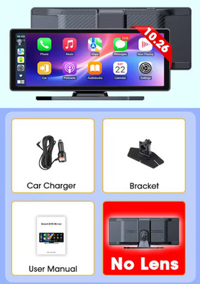 NEW 11.26 inch 4K DVR Wireless CarPlay and Android Auto Portable Dash Cam