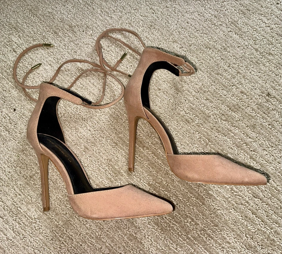 Туфли Republic LA голая с ремешками заостренный носок лодыжки галстук на высоком каблуке размер 7,5 - Изображение 2 из 4