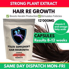 Hair Supplement Re Growth 120 Capsules Hair Loss Thicker Boost Keratin Vitamin E