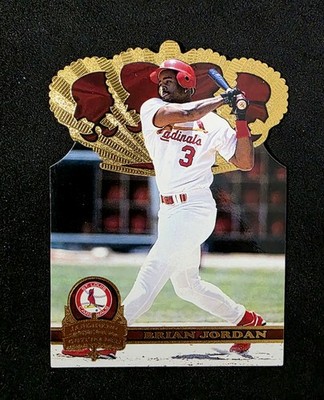 1997 Pacific Crown Collection #GC33 Brian Jordan Gold Crown Die Cuts