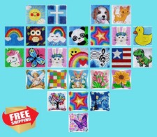 Puzamen Latch Hook Pillow Kit Adults 17x17 Inch Craft