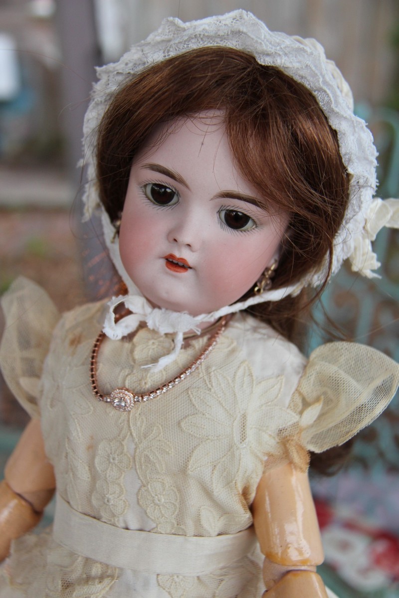 アンティーク雑貨 Antique Bisquedoll C Antique Handwerck 109 Bisque Doll – 17” – Rare Leather Body