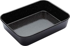 MasterClass Vitreous Enamel Roasting Tin, (34 x 26 x 7cm), New but small dent on