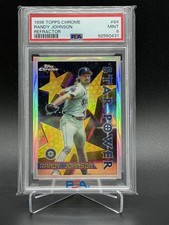 1996 Topps Chrome REFRACTOR RANDY JOHNSON PSA 9 Star Power Pop 12 &amp; Zero PSA 10