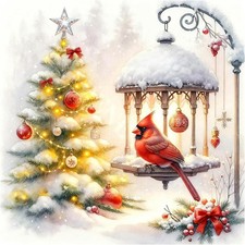 Domnpes Christmas Tree Diamond Art Kits 11.8 inches diameter, Multicolored