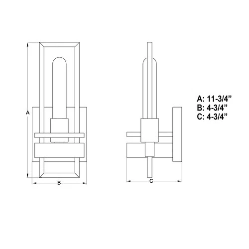 Vaxcel Lighting W0344 Marquis 1 Light 12" Tall Wall Sconce - Black - Picture 4 of 11