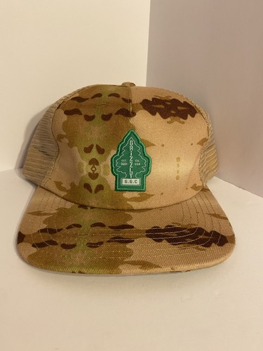 Grizzly Grip Tape Camouflage Trucker Hat Mesh SnapBack Cap Outdoor Skateboard