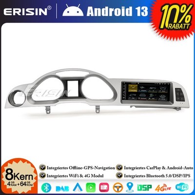 8.8'' 8-Kern 64GB Android 14 Autoradio GPS DAB+Navi CarPlay für Audi A6 2005-2008